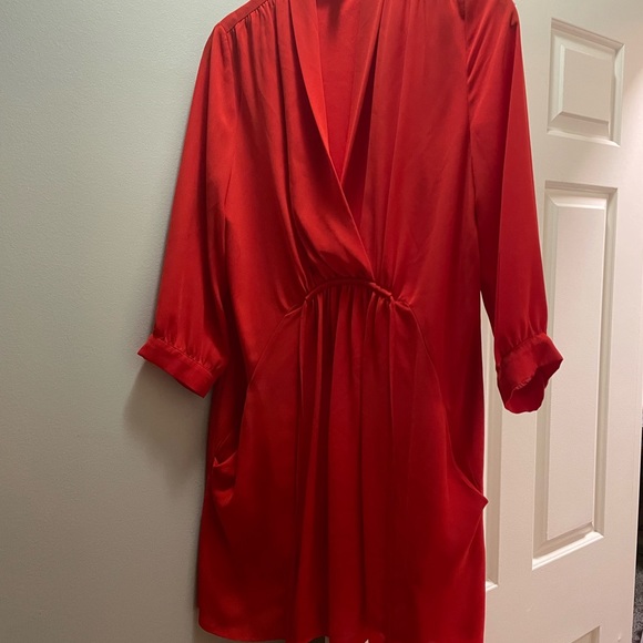 Red Lucky Brand Dress - Size M - Like New - Picture 2 of 6